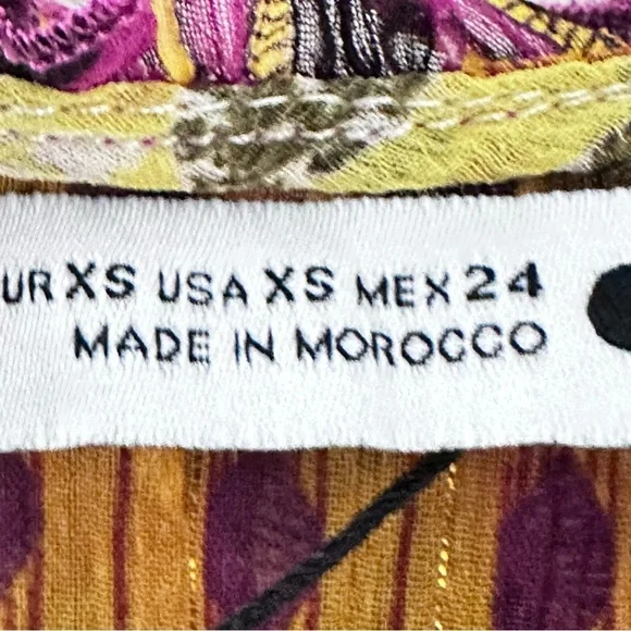 Zara Mixed Print Halter Top – Boho Sleeveless Blouse XS Layered - Picture 8 of 9